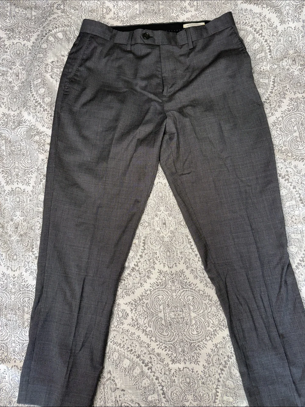 Banan Republic Tailored Slim Fit Dress  Pants in Dark Gray - 32S
